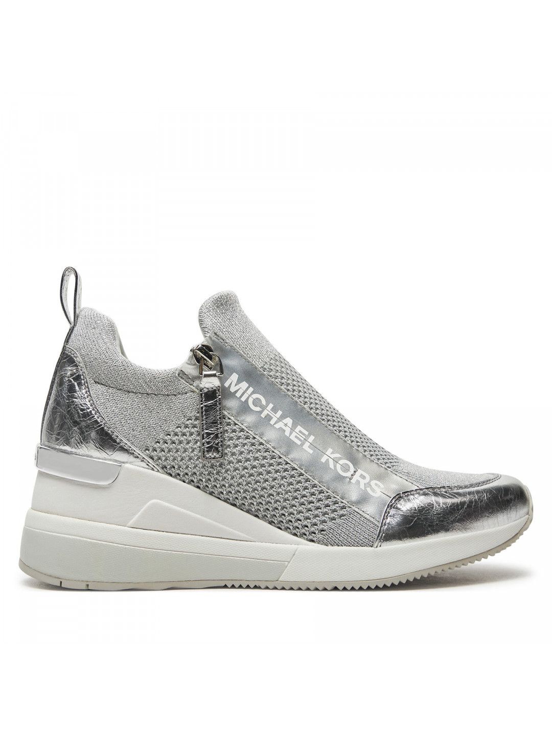 Sneakersy MICHAEL Michael Kors Willis Wedge Trainer 43R5WIFS3D Stříbrná